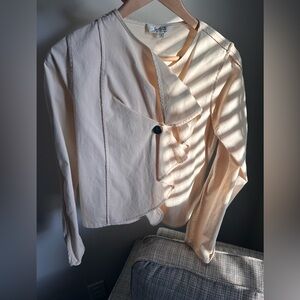 Sea made in New York Cream Asymmetrical Blouse